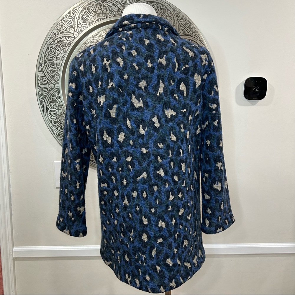 Villagallo blue heavy outer cardigan with pockets - Size 42 / US 8 / M - Picture 7 of 14
